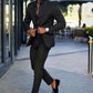 Fashion Black Slim Fit Men Suits Wedding Tuxedos Business Party Prom Best Blazer Sets Masculino 2 Piece Costume Homme Coat Pants