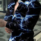 Fashion Men's Designer Starry Sky Purple Blue Gold Luxury Social Men's Shirt Lapel Large Size Casual Dot Print Long Sleeve Top