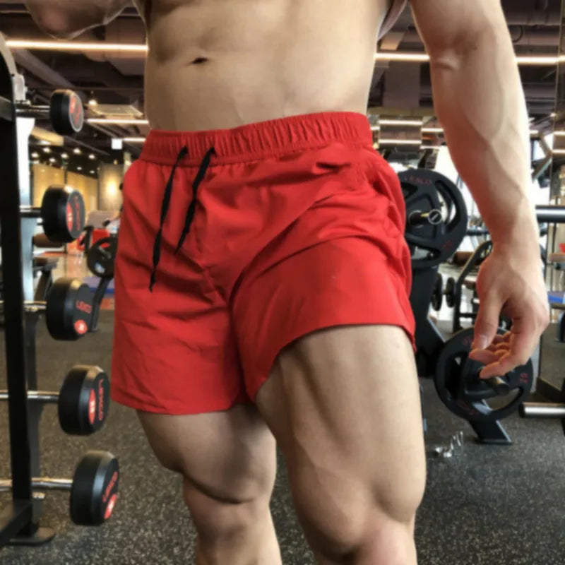 Summer Men'S Large Size Casual Shorts Beach Pants Running Sport Straight Short Pants Male Thin Sweatpant Leisure Loose Shorts