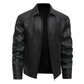Spring Autumn Turn Down Collar Jackets Leather Coats Men Solid Moto Biker Outwear Slim Fit Casual Leather Jacket Plus Size M-8XL