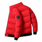 Men's Winter Thickened Short Cotton Jacket Stand Collar Loose Casual Fashionable Polyester Fiber Zipper Closure Solid Color