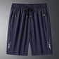 Solid Men's Beach Shorts Sports Short Pants Jogging Running Quick Dry Board Shorts Men Summer Thin Zipper Pockets Loose Bottom