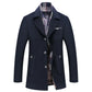 New Men Business Casual Woolen Blends Cashmere Trench Coats Winter Long Jackets Man Fleece Warm Overcoats Wool Blends Size 4XL
