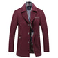 New Men Business Casual Woolen Blends Cashmere Trench Coats Winter Long Jackets Man Fleece Warm Overcoats Wool Blends Size 4XL