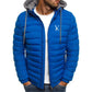 Men's new autumn and winter lightweight cotton-padded jacket, fashionable hooded jacket, outdoor sports hiking men's short coat