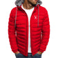Men's new autumn and winter lightweight cotton-padded jacket, fashionable hooded jacket, outdoor sports hiking men's short coat