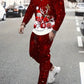 Christmas Clothing Set Spring Autumn Men Women Fashion 3D Printing Fashion Casual Sportswear Sweatshirt Jogging Pants 2Pcs Sets