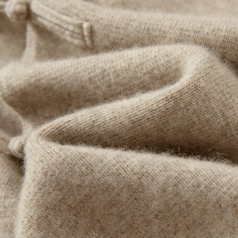 Autumn and winter new 100% merino wool men's cardigan retro Tang suit casual cashmere sweater knitted padded jacket