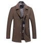 New Men Business Casual Woolen Blends Cashmere Trench Coats Winter Long Jackets Man Fleece Warm Overcoats Wool Blends Size 4XL