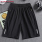 Solid Men's Beach Shorts Sports Short Pants Jogging Running Quick Dry Board Shorts Men Summer Thin Zipper Pockets Loose Bottom