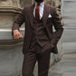 New Beige Business Suit Men Tuxedos Groom Groomsman Prom Wedding Party Formal 3 Piece Set Jacket Vest Pants