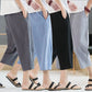 2025 New Summer Men Casual Pants Ice Silk Thin Solid Color Cropped Pants Fashion Hip Hop Street Sweatpants Male Loose Trousers