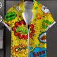 Men's Shirt Fashion Novel Graphic Tops Button Up Shirt Casual New Unisex Shirt Vacation Lapel Short Sleeves Shirt Graffiti Art