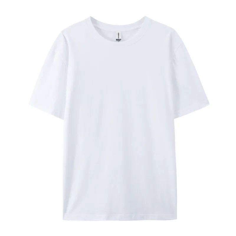 2025 Plus Size S-6xl 180gsm 100% Cotton Short Sleeve T Shirt Men And Women Tops Tee Customize Printing Of Your Images Text Logo
