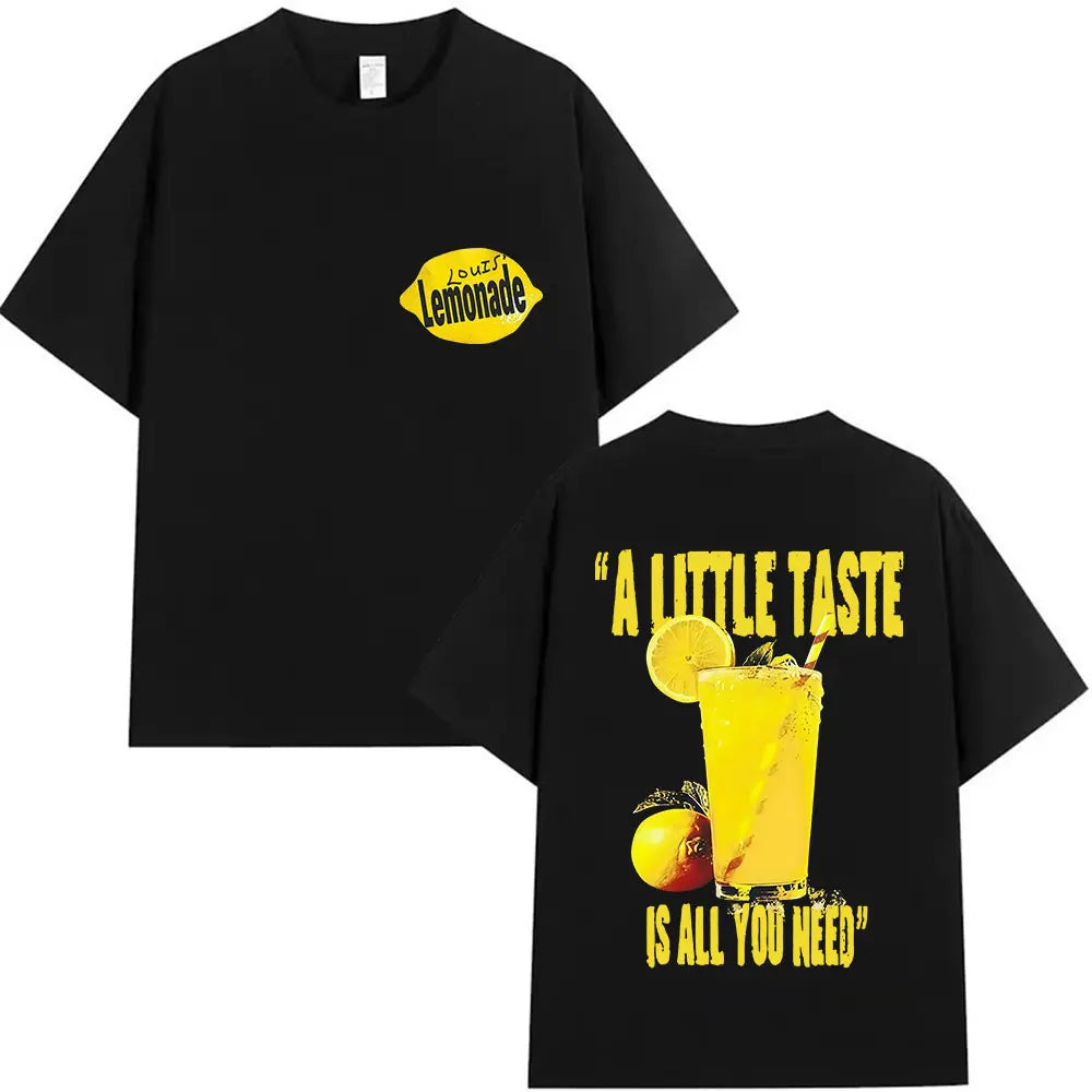 Louis Tomlinson Lemonade A Little Taste Is All You Need New Album 2025 Print T Shirts Men Women Fashion Oversized Cotton T-shirt
