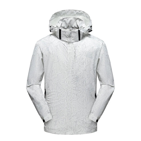 2025 Men's Casual Waterproof Windbreaker Jacket Full Zip Up Hooded Shell Outdoor Hiking Coat For Autumn Plus Size