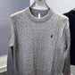 Luxury pony embroidery designer brand sweater men's new fashion unique jacquard comfort Paul casual knitted round neck pullover