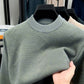 Fashion solid color jacquard men's sweater high-quality luxury soft comfort autumn winter new casual round neck knitted pullover