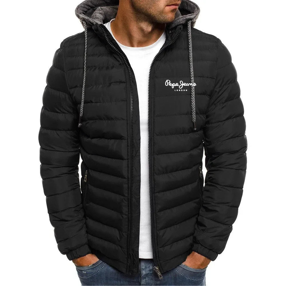2024 Autumn And Winter Male Loose Overcoat Clothing Outdoor Casual Sportswear Fashion Streetwear Style Hooded Warm Zipper Jacket