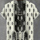 Chemise confortable à manches courtes en lin pour homme, motif géométrique tendance, décontractée, impression 3D HD, livraison r