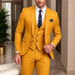 New Beige Business Suit Men Tuxedos Groom Groomsman Prom Wedding Party Formal 3 Piece Set Jacket Vest Pants