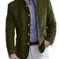 Autumn Winter Men's Casual Blazer Fashion Single-Breasted Snowflake Fleece Jacket Solid Color Daily Work Business Party Coats