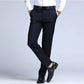 Suit Pants Men Straight Business Office Black Wine Red Plus Size 42 44 45 Slim Fit Spring Autumn Work Male Formal Trousers