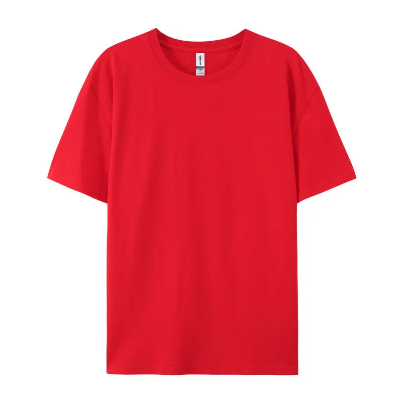 2025 Plus Size S-6xl 180gsm 100% Cotton Short Sleeve T Shirt Men And Women Tops Tee Customize Printing Of Your Images Text Logo