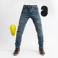Casual Denim Jeans Men Motorcycle Pants with Protective Gear Slim Jeans Mens Cycling Pant Spring Autumn Blue Black Trousers New