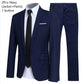 Men's 3 Piece Suit Set Solid Color for Wedding Formal Business Dress Blazer Vest Pants Classic Tuxedo Party Groomsmen
