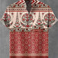 Chemise confortable à manches courtes en lin pour homme, motif géométrique tendance, décontractée, impression 3D HD, livraison r