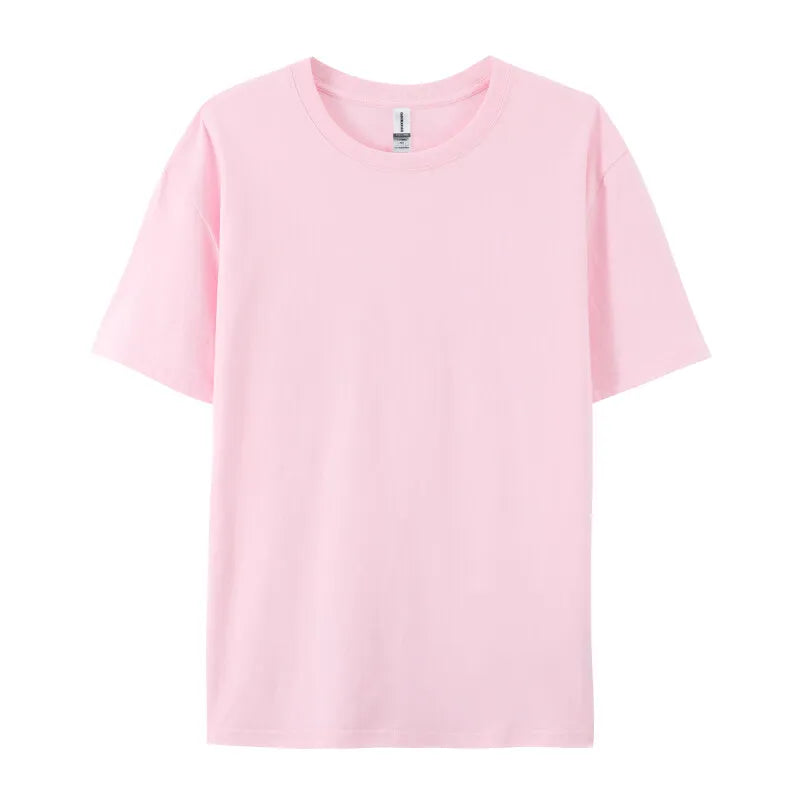 2025 Plus Size S-6xl 180gsm 100% Cotton Short Sleeve T Shirt Men And Women Tops Tee Customize Printing Of Your Images Text Logo