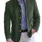 Autumn Winter Men's Casual Blazer Fashion Single-Breasted Snowflake Fleece Jacket Solid Color Daily Work Business Party Coats