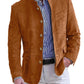 Autumn Winter Men's Casual Blazer Fashion Single-Breasted Snowflake Fleece Jacket Solid Color Daily Work Business Party Coats