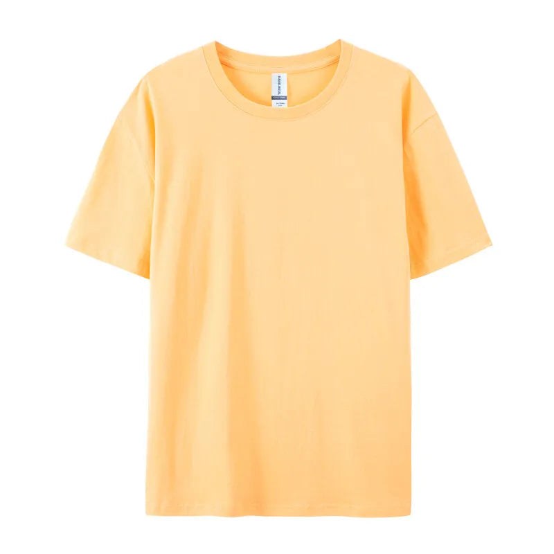2025 Plus Size S-6xl 180gsm 100% Cotton Short Sleeve T Shirt Men And Women Tops Tee Customize Printing Of Your Images Text Logo