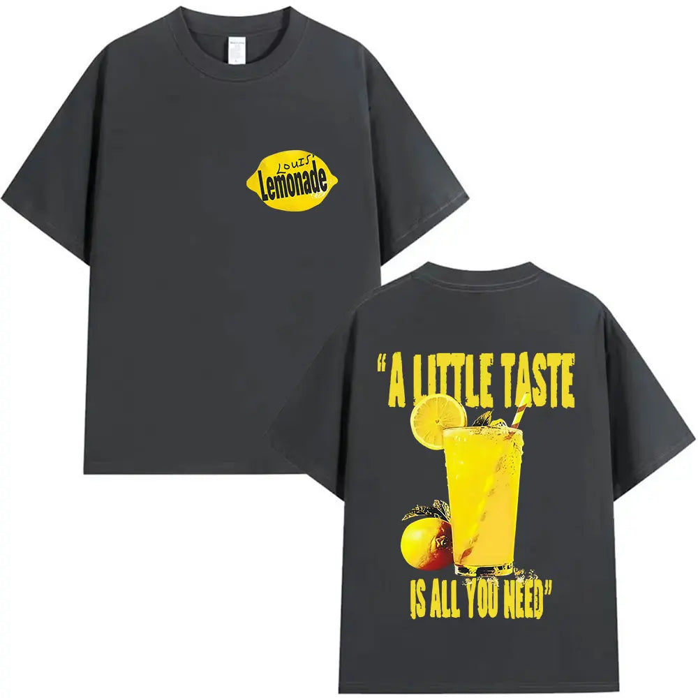 Louis Tomlinson Lemonade A Little Taste Is All You Need New Album 2025 Print T Shirts Men Women Fashion Oversized Cotton T-shirt