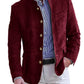 Autumn Winter Men's Casual Blazer Fashion Single-Breasted Snowflake Fleece Jacket Solid Color Daily Work Business Party Coats