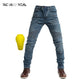 Casual Denim Jeans Men Motorcycle Pants with Protective Gear Slim Jeans Mens Cycling Pant Spring Autumn Blue Black Trousers New