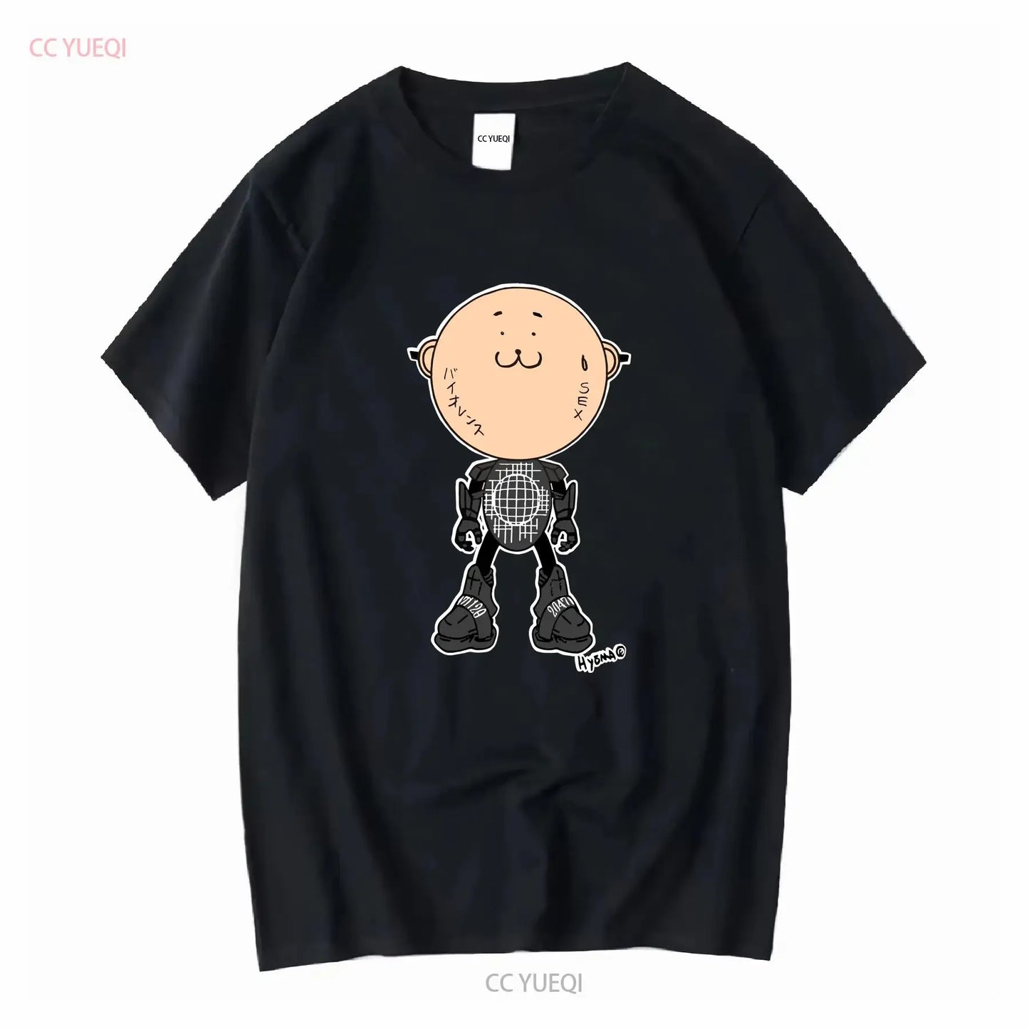 Vintage Made In USA 20471120 Hyoma Design T shirt vintage Washed Unisex Comfortable homme Top For Everyday Wear Versatile