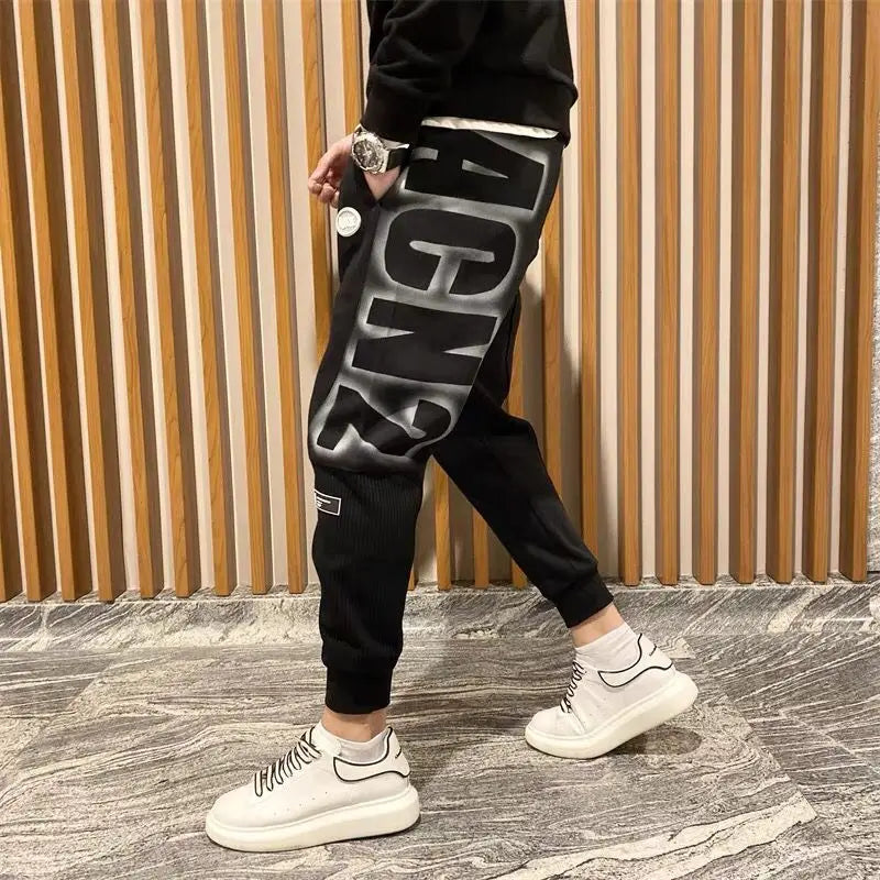 Harem Men's Sweatpants 2025 New In Sport Elastic Goth Y2k Trousers Korean Style Track Stylish Flated Summer Man Sweat Pants XL