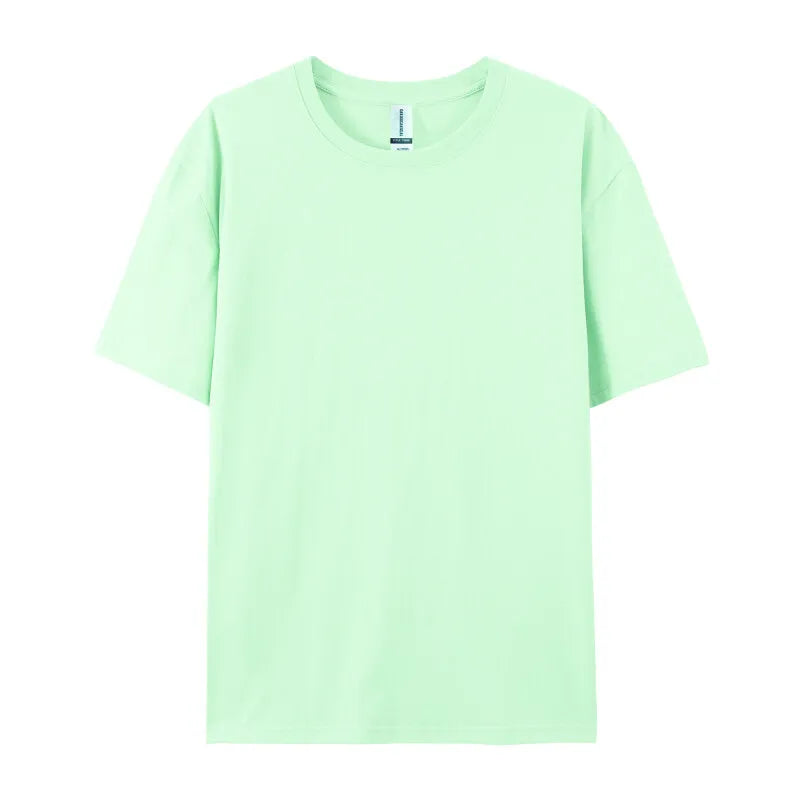 2025 Plus Size S-6xl 180gsm 100% Cotton Short Sleeve T Shirt Men And Women Tops Tee Customize Printing Of Your Images Text Logo
