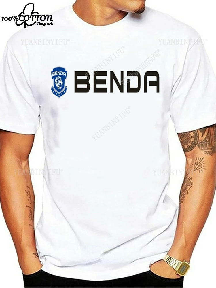 Harajuku Benda Motorcycle printed T-shirt 100%Cotton top Unisex shirt short sleeve O-neck Loose Street Fashion