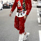 Christmas Clothing Set Spring Autumn Men Women Fashion 3D Printing Fashion Casual Sportswear Sweatshirt Jogging Pants 2Pcs Sets