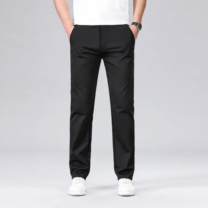 Men's Fashion Casual Pants Classic Style Business Straight Brand Fashion Anti-wrinkle Trousers Solid Color ArmyGreen Beige Khaki