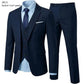 Men's 3 Piece Suit Set Solid Color for Wedding Formal Business Dress Blazer Vest Pants Classic Tuxedo Party Groomsmen