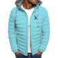 Men's new autumn and winter lightweight cotton-padded jacket, fashionable hooded jacket, outdoor sports hiking men's short coat