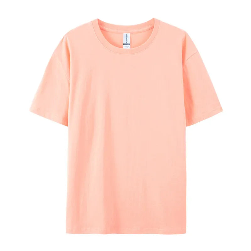 2025 Plus Size S-6xl 180gsm 100% Cotton Short Sleeve T Shirt Men And Women Tops Tee Customize Printing Of Your Images Text Logo