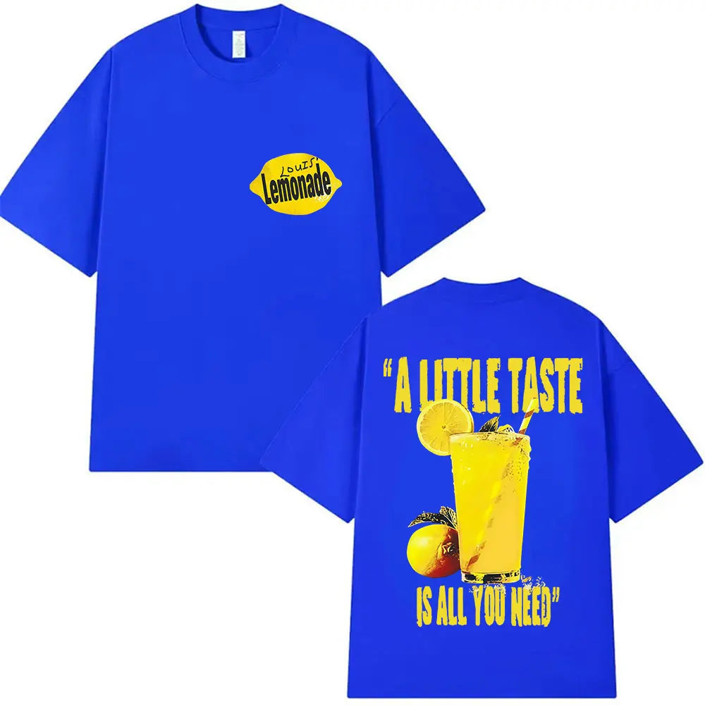 Louis Tomlinson Lemonade A Little Taste Is All You Need New Album 2025 Print T Shirts Men Women Fashion Oversized Cotton T-shirt