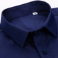 Bamboo Fiber 8XL Men's Shirt Long Sleeve Business Camisa Social Work Blue Gray Black White Long Sleeve Shirt for Men Slim Fit