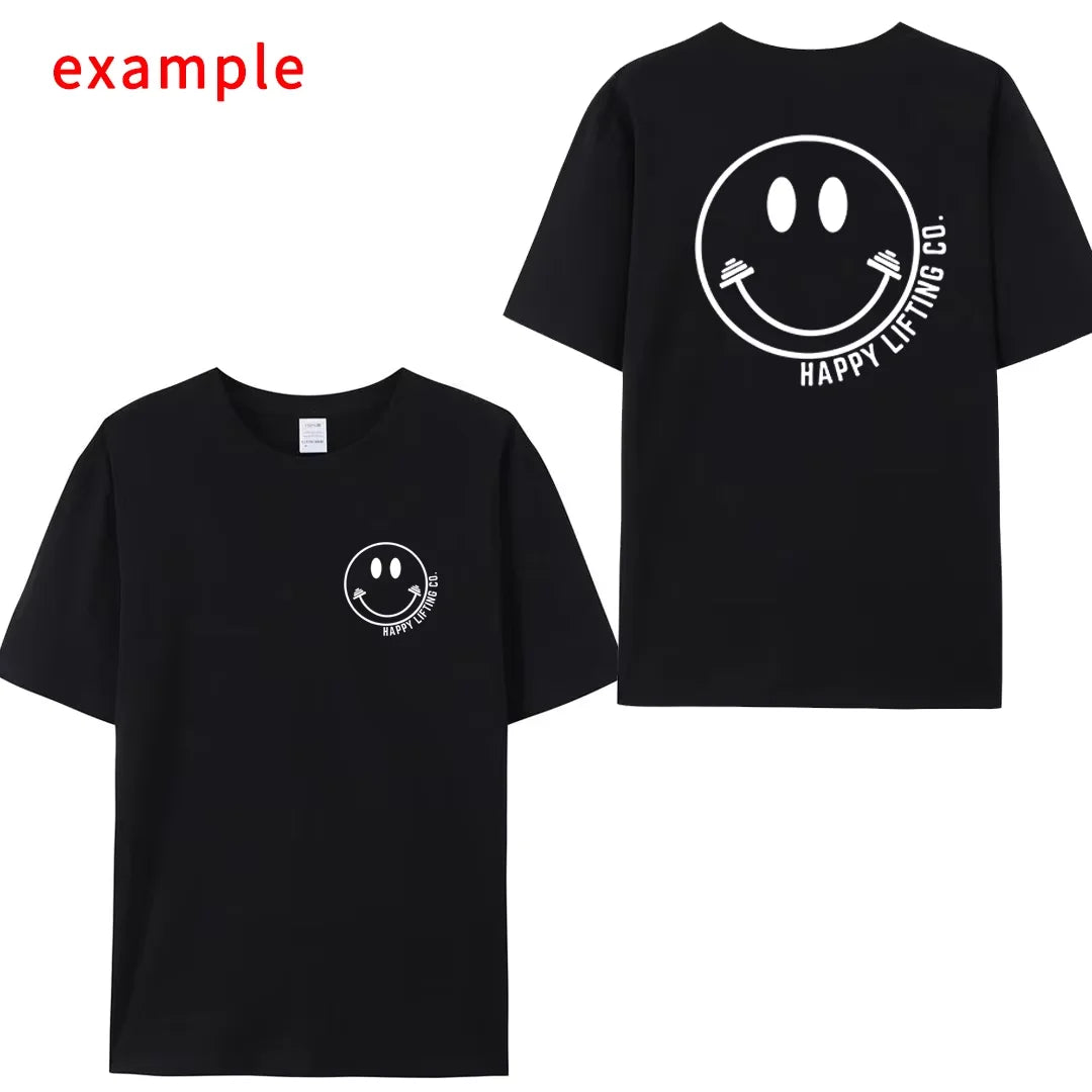 2025 Plus Size S-6xl 180gsm 100% Cotton Short Sleeve T Shirt Men And Women Tops Tee Customize Printing Of Your Images Text Logo